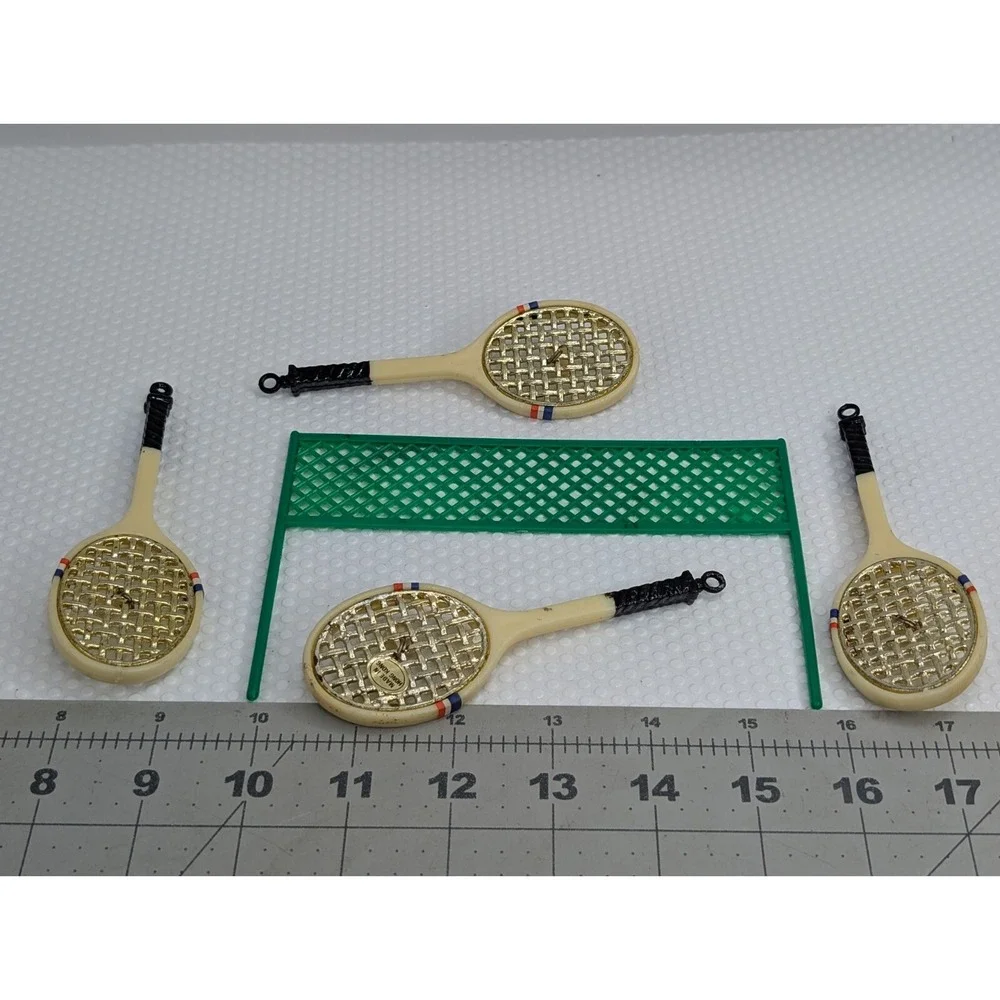 Plastic Tennis Racket‎ Ball Lot Net Cake Toppers